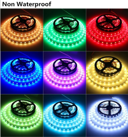 LED Light Strips Highlight 60 Light Beads Epoxy Waterproof Soft Strips (Option: IP20 blue-400cm)