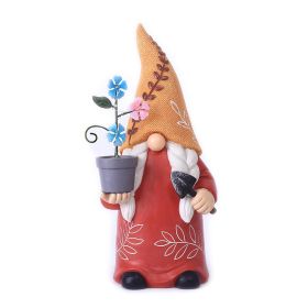 Solar Powered Lamp Goblin  Outdoor Decoration (Option: Warm Light)